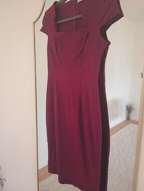 Grace Karin Cap-Sleeve Dress in Deep Wine